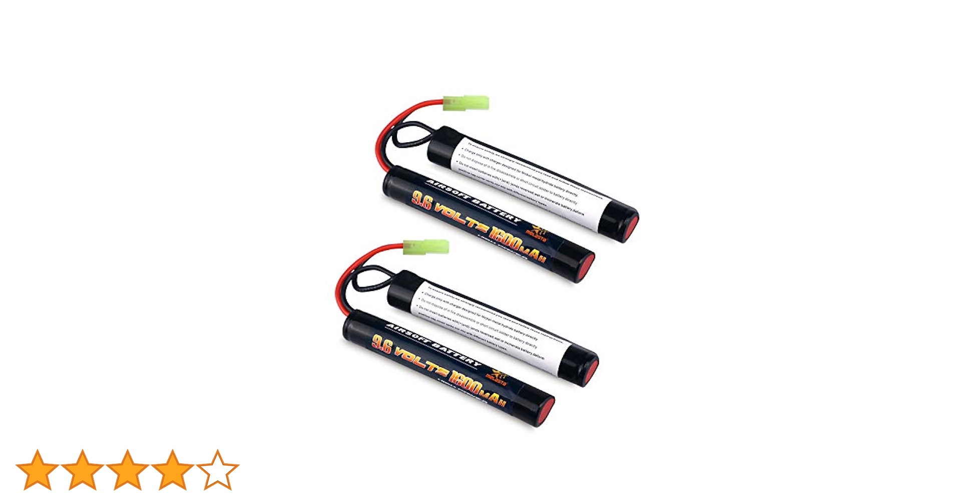 電動ガン スコープ付き 9.6Vバッテリー Amazon | Melasta 9.6V ニッケル水素バッテリー 2本入り 1600mAh